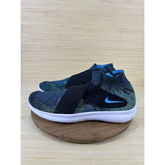 Nike Free RN Motion Flyknit 2017 Multi-Color Blue Running Shoes Mens Size 13 - Picture 1 of 8